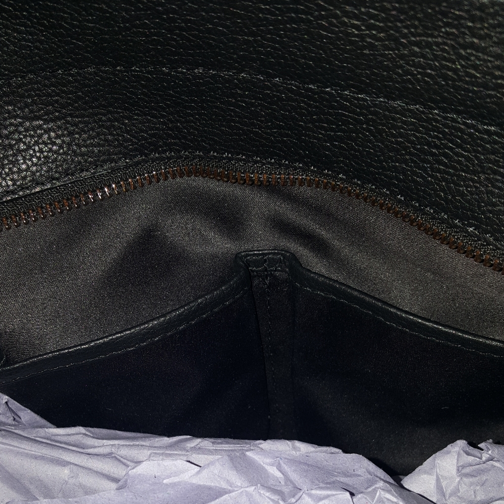 NWT Tahari Sienna Leather Tote Bag Black - Picture 13 of 14